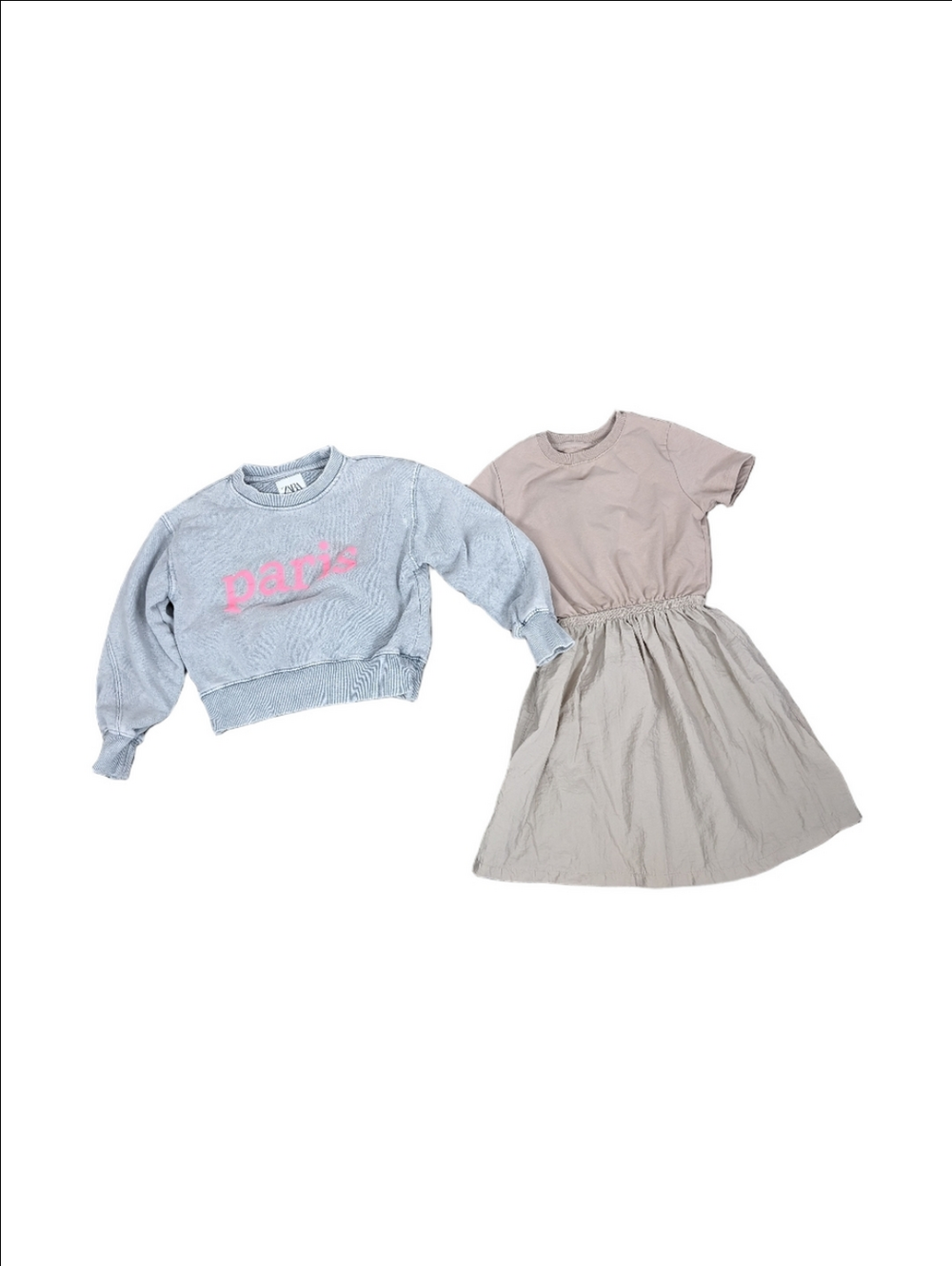 Zara Girls Sweatshirt Dress Set Size 6